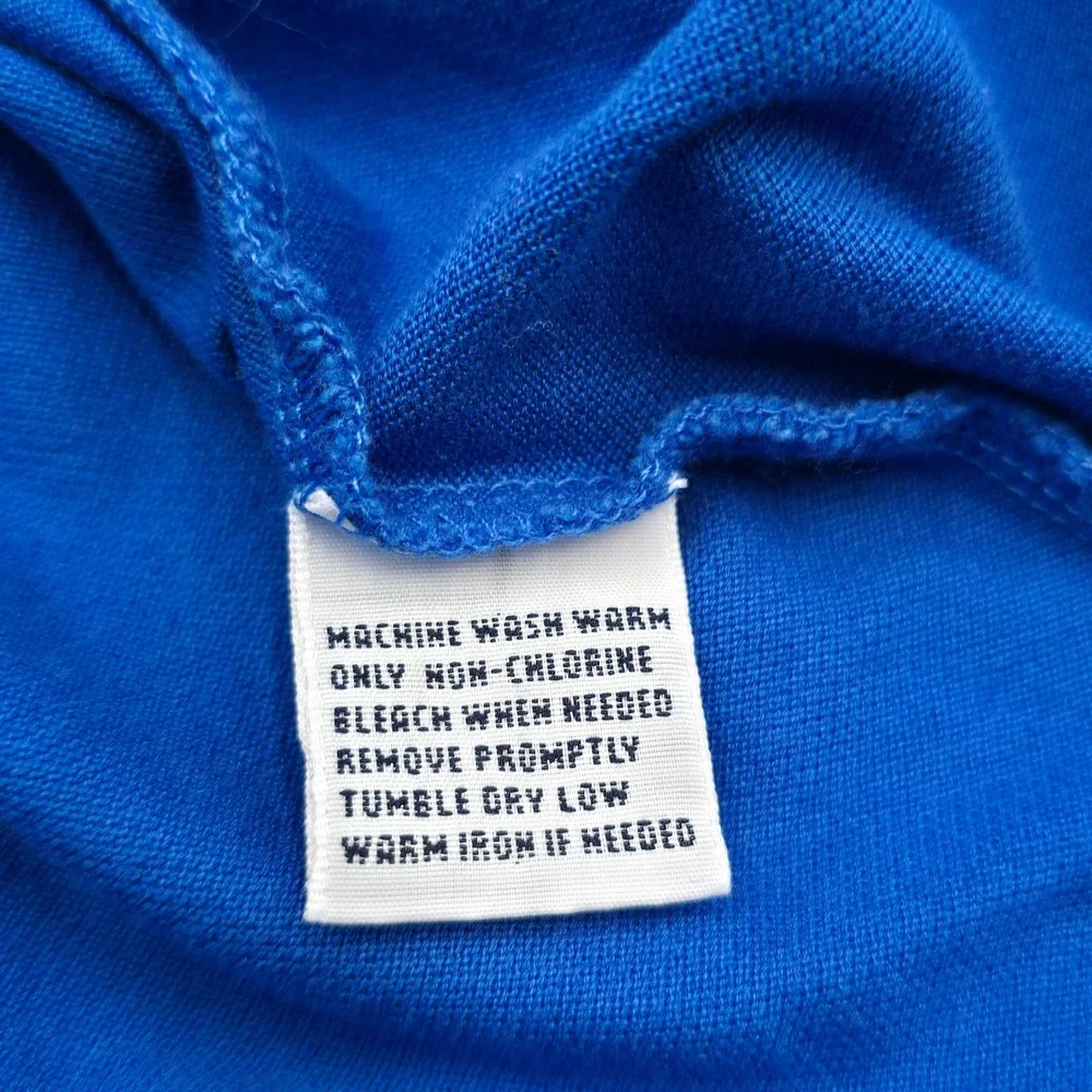 Polo Golf Ralph Lauren Mens M Blue Pima Cotton Tipped Polo Shirt Red‎ Pony